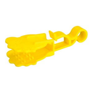 Set da 7 mollette per calze Socky Wenko gialle, per ordinare e appendere facilmente le calze.
