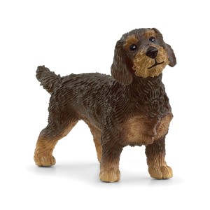 Schleich Rauhaardackel Spielfigur, braun, detailgetreu und handbemalt.