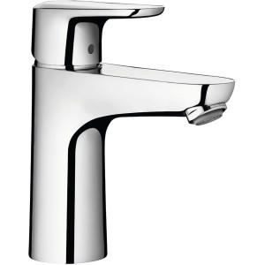 Miscelatore lavabo Hansgrohe Ecos L CoolStart cromato con scarico push-open.