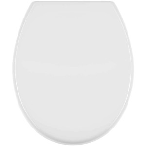 Sedile WC Diaqua Evia bianco in duroplast con chiusura ammortizzata, vista dall'alto.