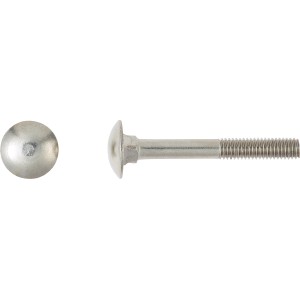 Vis à tête ronde en acier inoxydable M8 x 40 mm à filetage partiel, 25 pièces.