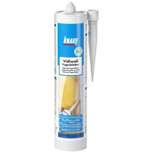 Adesivo per giunti Knauf per Vidiwall, cartuccia da 310 ml. Per incollare pannelli in fibra di gesso e altro.