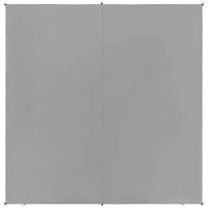 Voile d'ombrage carrée grise Beliani Lukka, 300x300 cm, avec anneaux en D pour une installation facile.
