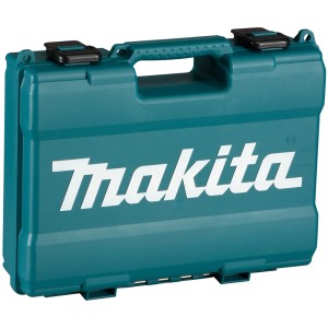 Valigetta Makita per trapano avvitatore a percussione, turchese con logo bianco.