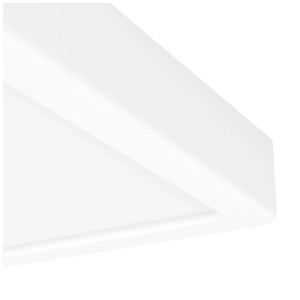 Plafonnier LED carré blanc Eglo Fueva 6, 15x15 cm, en plastique.