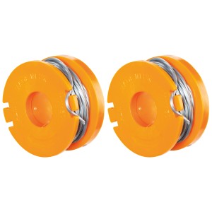 Deux bobines de rechange LUX T 369 pour coupe-bordures, fil unique Ø 1,5 mm, 2,5 m chacune.