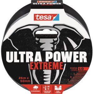 Ruban de réparation Tesa Ultra Power Extreme, 25 m x 50 mm, très adhésif et robuste.