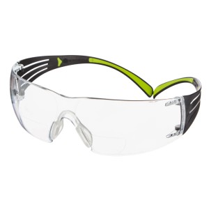 Lunettes de protection de lecture 3M SecureFit +1,5 dioptries, verre clair pour la protection des yeux pendant la lecture et le travail.