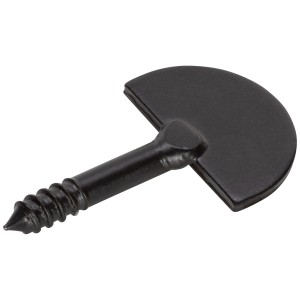 Arrêt de volet en acier noir, 56x34 mm, pour maintenir les volets ouverts.