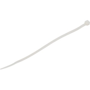 Serre-câble blanc OBI, longueur 150 mm, pour regrouper câbles et fils.