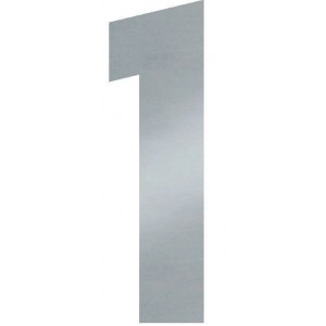 Alpertec numéro de maison 1 en acier inoxydable