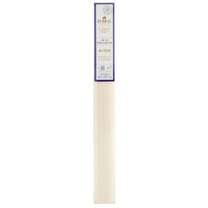 Tissu Aïda DMC écru, 5,5 pts/cm, 38,1x45,7cm, pour point de croix.