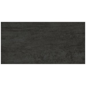 Piastrella per pavimento Feng Nero in gres porcellanato grigio scuro lucido, 30x60 cm, effetto pietra.