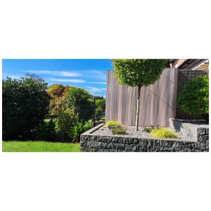 Paravista per recinzione Videx Rügen in larice, 140x250 cm, come protezione dal vento e dalla vista in giardino.