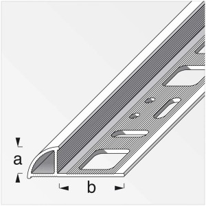 Winkelprofil aus Kunststoff in Weiss, 0,8x2,1x250cm, zum Schutz von Fliesenkanten.