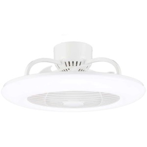 Ventilateur de plafond blanc Sonnenkönig Orbit avec lumière LED.