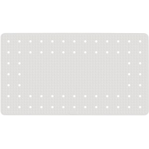 Tappetino per vasca bianco Wenko Mirasol, 69x39 cm, con ventose per una presa sicura nella vasca.