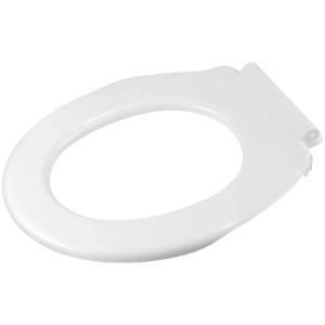 Abattant WC Diaqua Medico blanc avec charnière fixe, forme ovale.