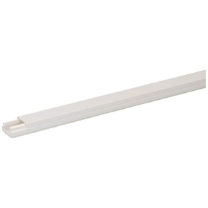 Goulotte de câblage blanche autocollante, 16x10 mm, longueur 2 m.