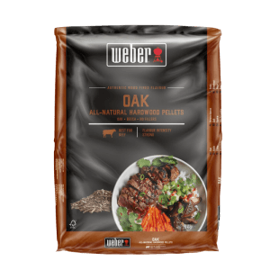 Weber Pellet di legno di quercia 8kg, combustibile per barbecue con autentico sapore di legna.