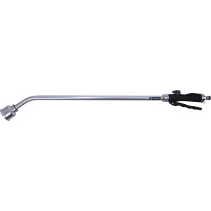 Annaffiatoio Geka Easy Rain, 60 cm, con leva, argento-nero, per un'irrigazione confortevole del giardino.