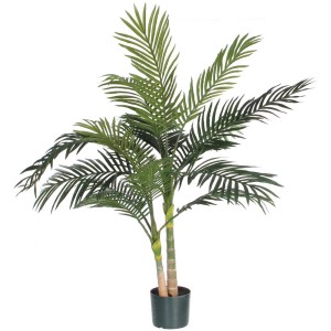 Pianta artificiale di palma Areca verde Mica Decorations (altezza 120 cm) in vaso.