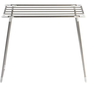 Stendibiancheria Wenko Profi Single, acciaio inox argento, 79x87x39 cm, ideale per vasca.