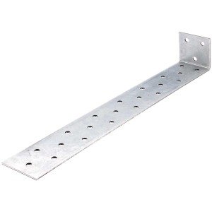Ancrage béton, galvanisé Sendzimir, 285x40x40 mm, pour structures en bois intérieures et extérieures.