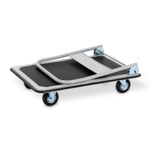 Chariot à plateforme pliable KRT670102, capacité de charge 300 kg, idéal pour le transport et le stockage peu encombrant.