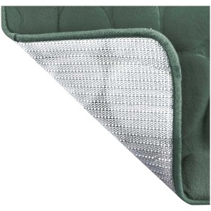 Tappeto bagno verde MSV Pebbles 40x60 cm con rivestimento antiscivolo, dettaglio del retro.