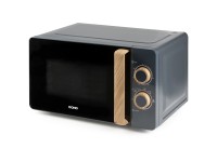 Domo Mikrowelle DO3320 Grau mit Holzoptik 20 l / 700 W