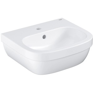 Lavabo Grohe Euro Keramik, bianco alpino, 45 cm, con foro rubinetto e troppopieno.