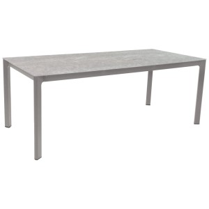Tavolo da giardino Acamp Rom, alluminio toffee, 74x90x180 cm. Tavolo da pranzo resistente alle intemperie per giardino e terrazza.