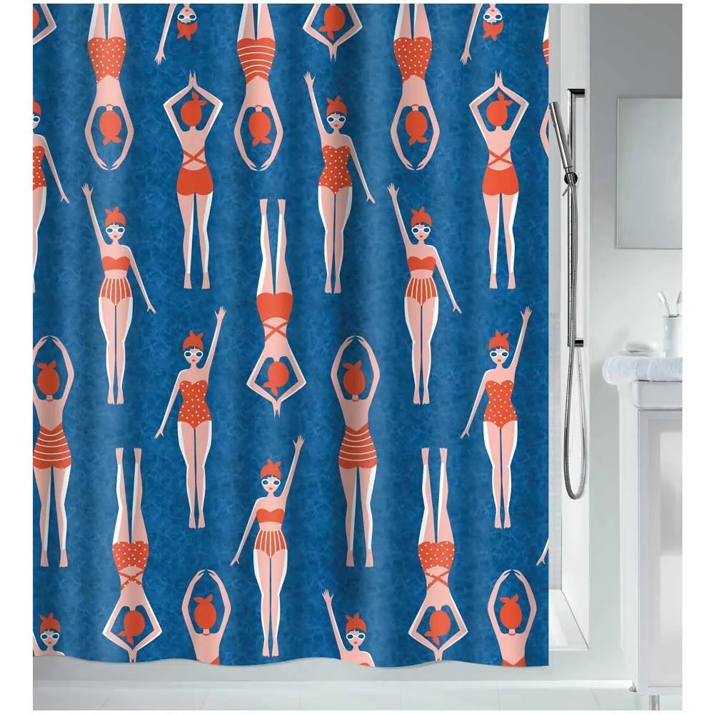 Tende Da Doccia Blu In Tessuto | Acquisti Online Su - Foto 6