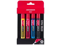 Amsterdam Acrylmarker-Set Einführungsset 4 Farben rund matt 4 mm / 4 Stk.