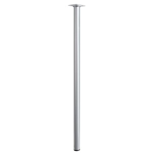 Gamba per tavolo Hettich, Ø 30 x 700 mm, effetto alluminio, per mobili.