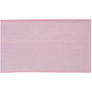 Nastro organza rosa, 2,5 x 500 cm, brillante, per lavori creativi e decorazioni.