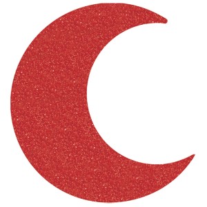 Vernice glitterata rossa Aladine Diamond Glow a forma di mezzaluna, 80 ml per lavoretti.