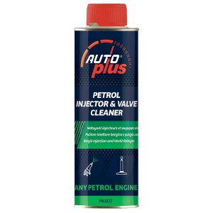 Autoplus nettoyant injecteurs et soupapes essence, bidon de 300 ml pour une performance moteur optimisée.
