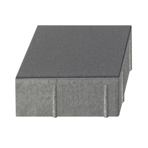 Pavé carré Kann Vero Maxx graphite, 20x20x7,5 cm, pour allées de jardin et terrasses.