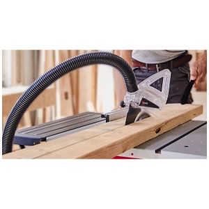 Lama per sega Einhell Z24 in azione: sega circolare taglia legno, aspirazione attiva.