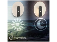 Briloner® Applique batteria Aurora Nero Ø 15 cm / profondità 4 cm / 1 W / 50 lm