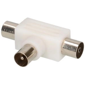 Répartiteur d'antenne Schwaiger 2 voies blanc pour connexion TV.