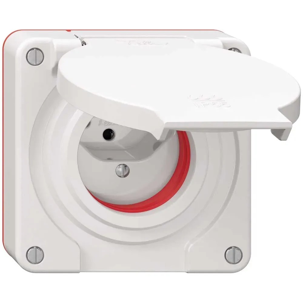 Feller Steckdose Nevo 1 x Typ13 IP55 Weiss Gr. 1 x 1 kaufen bei OBI