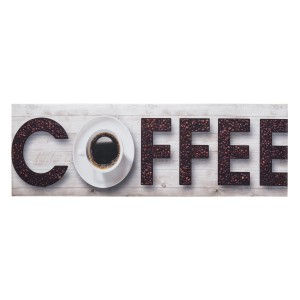Tapis de cuisine lavable Kitchen Coffee 50x150 cm motif grains de café.
