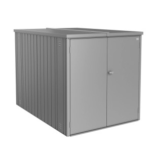 Biohort Garage Mini Gr. L in grigio quarzo metallizzato per biciclette ed e-bike.