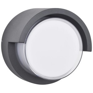 Mondilux Cortona Applique murale LED extérieure, Ø 17cm, 8W, anthracite.