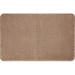 Tappetino da bagno beige (50x80 cm) di baliv in poliestere, soffice tappeto per il bagno.