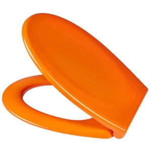 Sedile WC Diaqua Barbana arancione con chiusura rallentata, duroplast, universale.