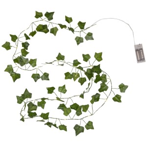 Grüne LED-Lichterkette Ivy von Star Trading, 2 m lang, mit warmweissem Licht für den Innenbereich.
